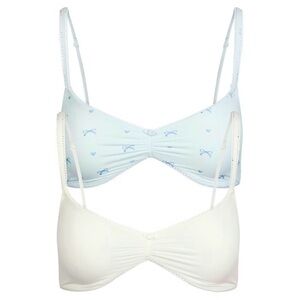 Cutie Coquette Cottage Skims Fits Everybody Picot Skimpy Scoop Bralette 2-Pack